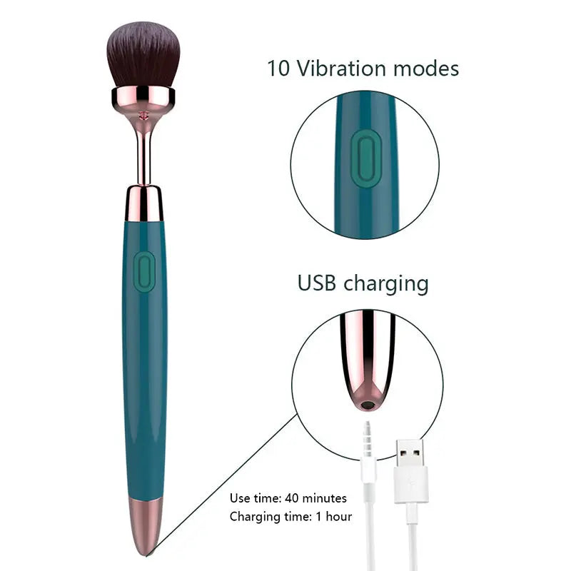 Xoxomoving High-Frequency Vibrating Foundation Brush for Flawless Makeup Application