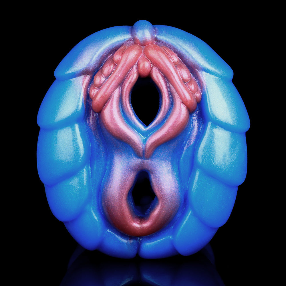 Fantasy Beast Pocket Pussy Male Sex Toy - Vibrating Bullet Dual Vaginal Penis Masturbator Xoxomoving