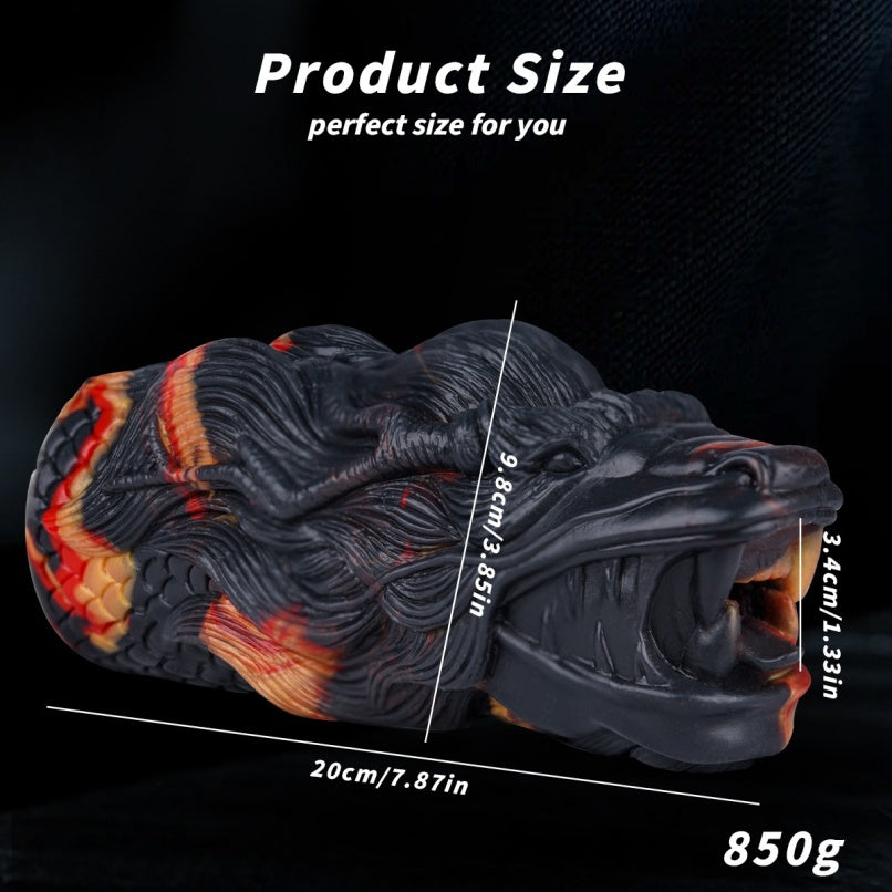 Fantasy Silicone Dragon Head Masturbator-Oral Sex Simulator & Pocket Pussy Xoxomoving