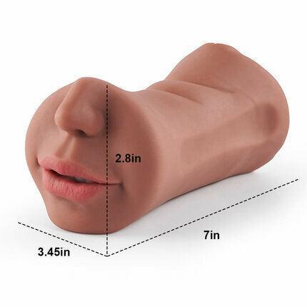 7.4-Inch Three Channels Lifelike Mouth Pussy Anus Pocket Pussy - Xoxomoving