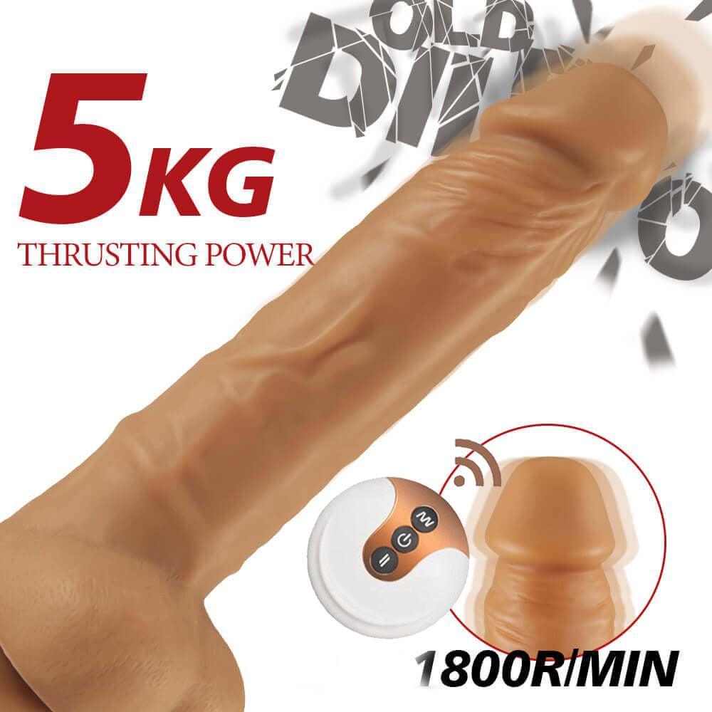 7.87 Thrusting G-Spot Dildo - Vibrating, Heating, Realistic - Xoxomoving