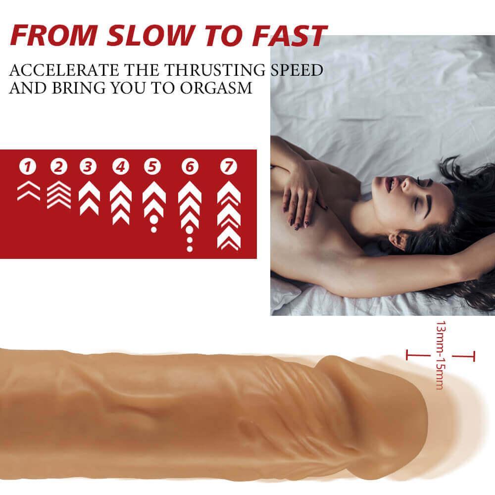 7.87 Thrusting G-Spot Dildo - Vibrating, Heating, Realistic - Xoxomoving