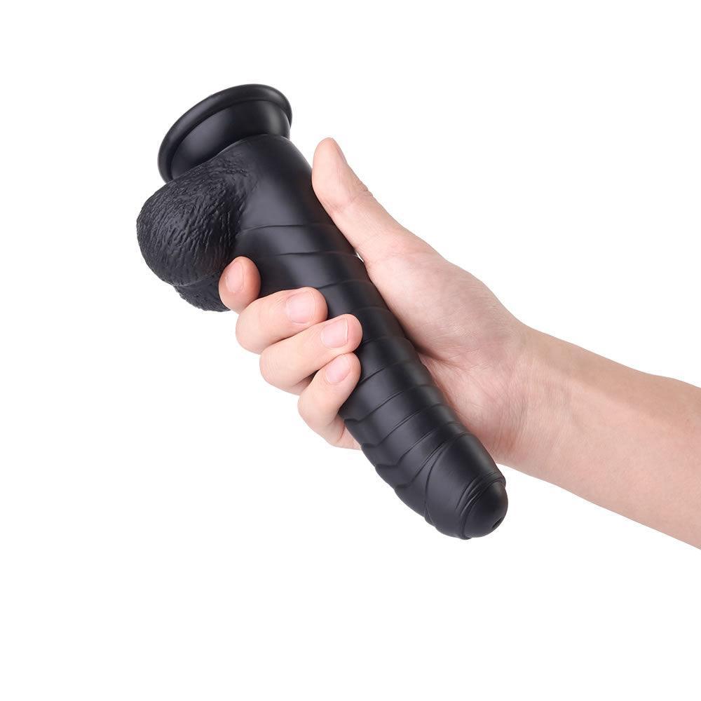 7.9-Inch Black Foreskin Dildo - Xoxomoving