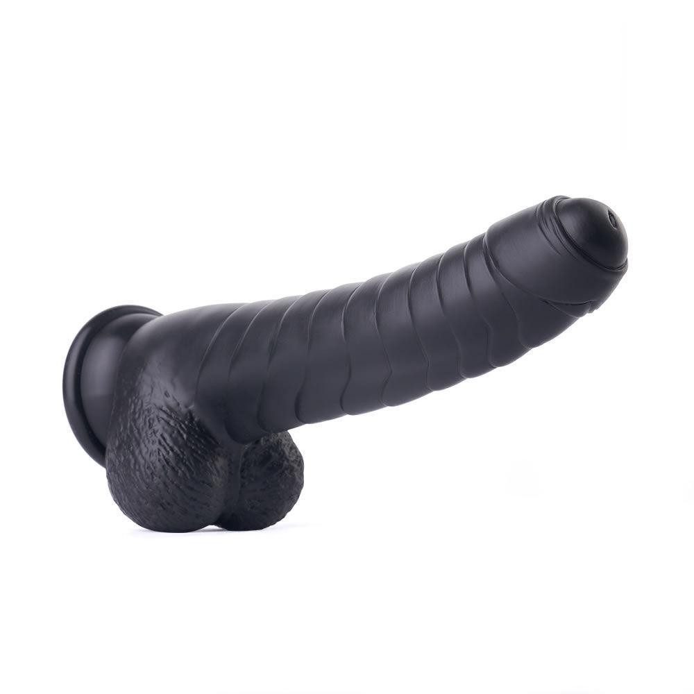 7.9-Inch Black Foreskin Dildo - Xoxomoving