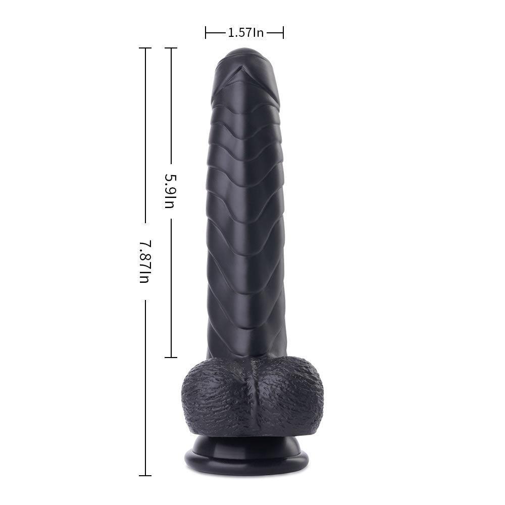 7.9-Inch Black Foreskin Dildo - Xoxomoving