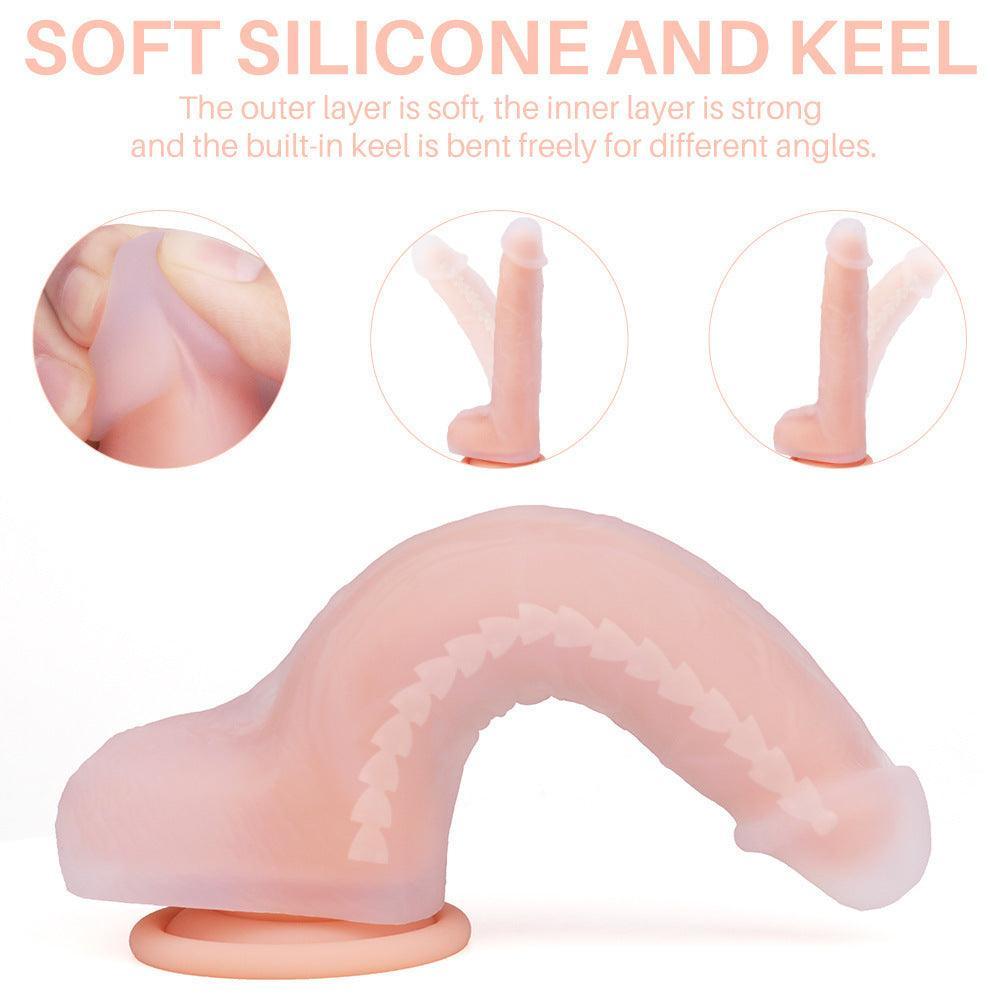 7 Inch Dildo With Flexible Spine - Xoxomoving