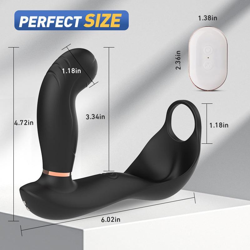 7 Vibrating Pulsating Balls Teasing Butt Plug with Cock Ring: Unleash Pleasure at its Finest - Xoxomoving