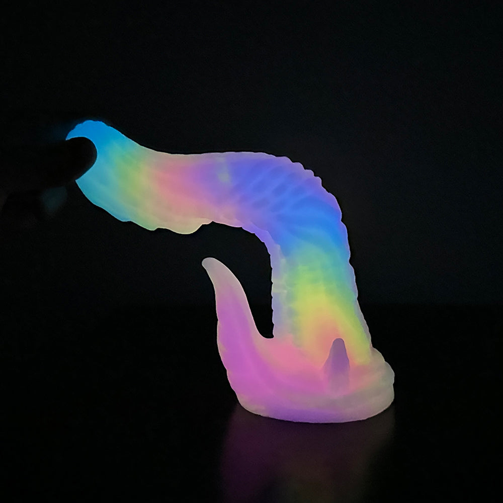 Rainbow Alien Dragon Luminous Spiked Dildo Xoxomoving