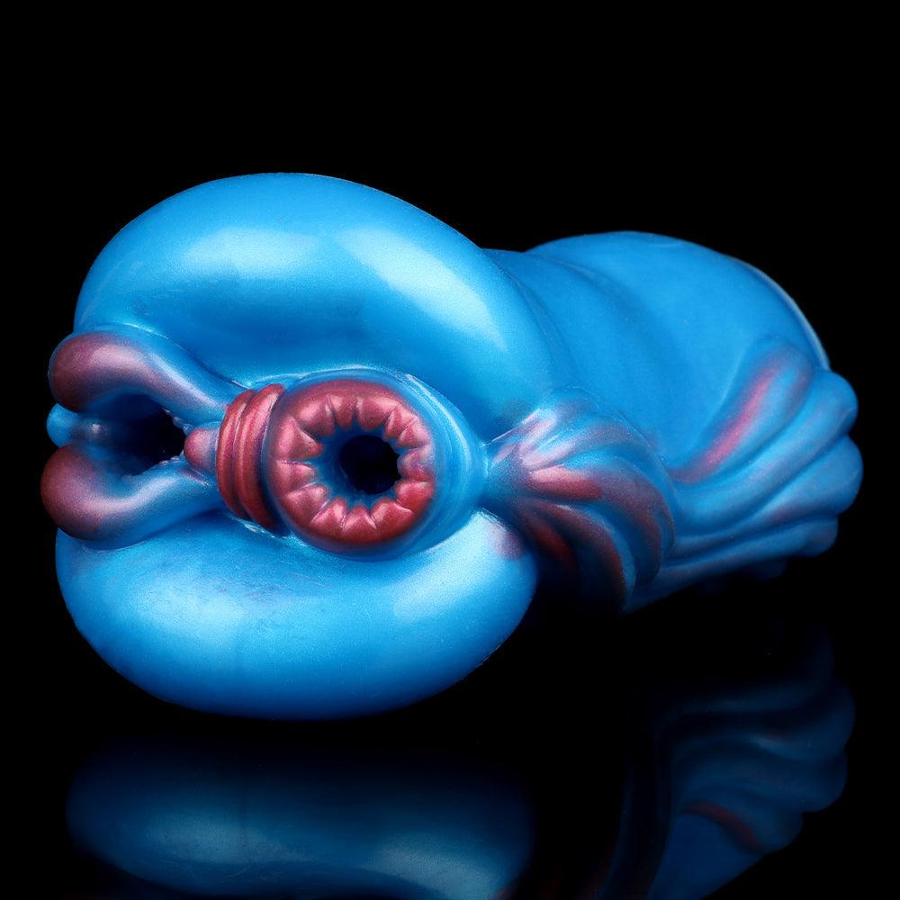 Fantasy Animal Pussy Male Masturbator - Dual Vaginal Vibrating Bullet Penis Masturbation Cup Xoxomoving