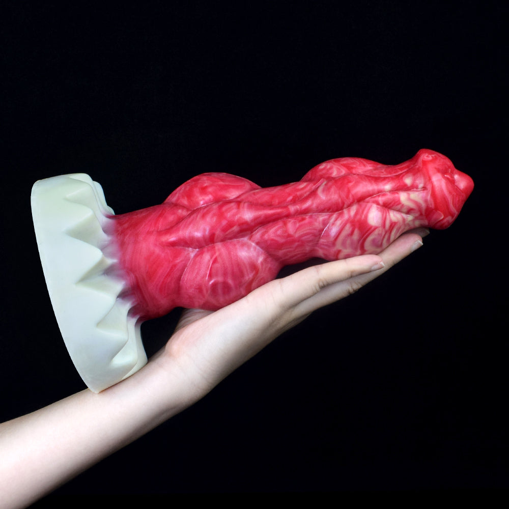 9 Inch Double Knot Red Dog Dildo Xoxomoving