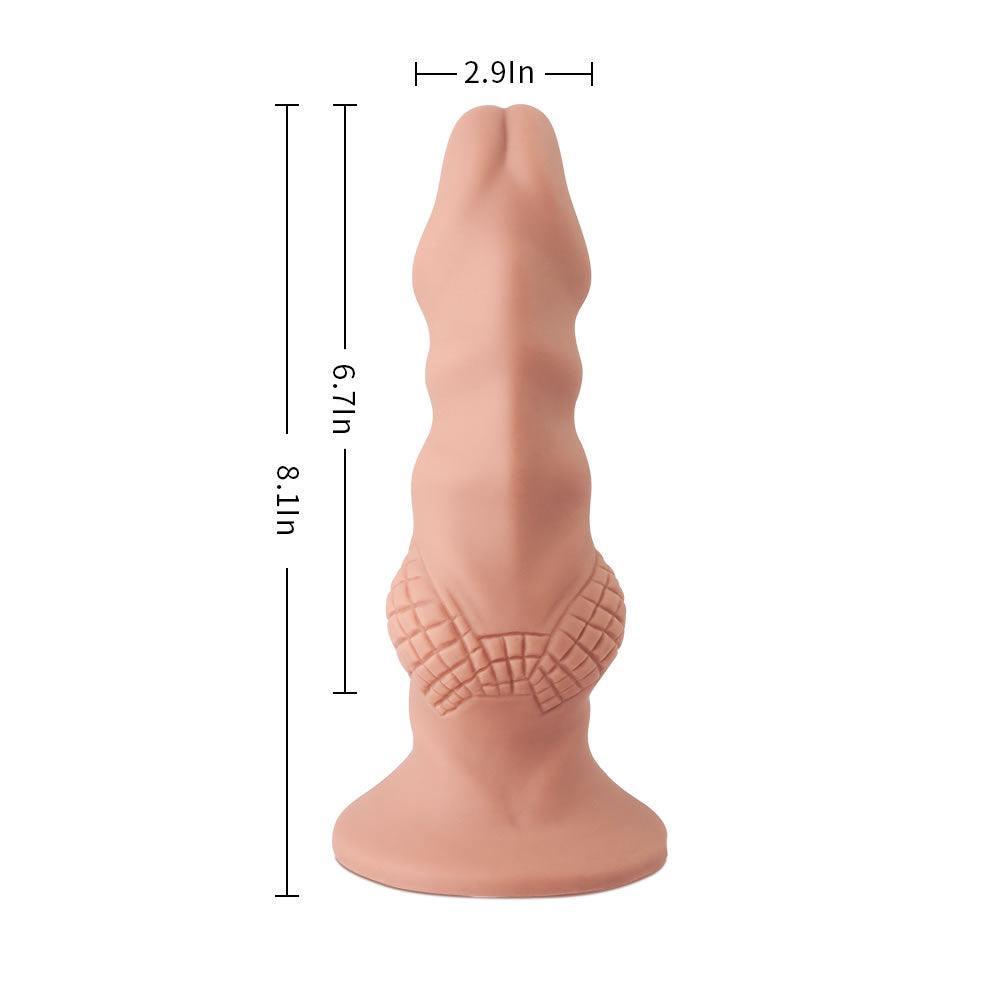 8.1-Inch Silicone Lattices Design Suction Base Dildo - Xoxomoving