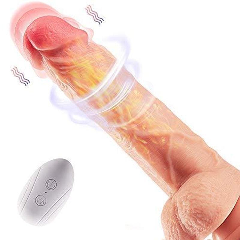 8.3-Inch 4 in 1 Thrusting Rotation Vibrating Heating Lifelike Dildo - Xoxomoving