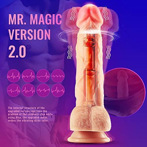 8.3-Inch 4 in 1 Thrusting Rotation Vibrating Heating Lifelike Dildo - Xoxomoving