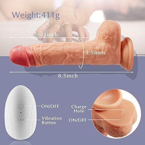 8.5 Vibrating Thrusting Dildo - Realistic & Remote Control - Xoxomoving