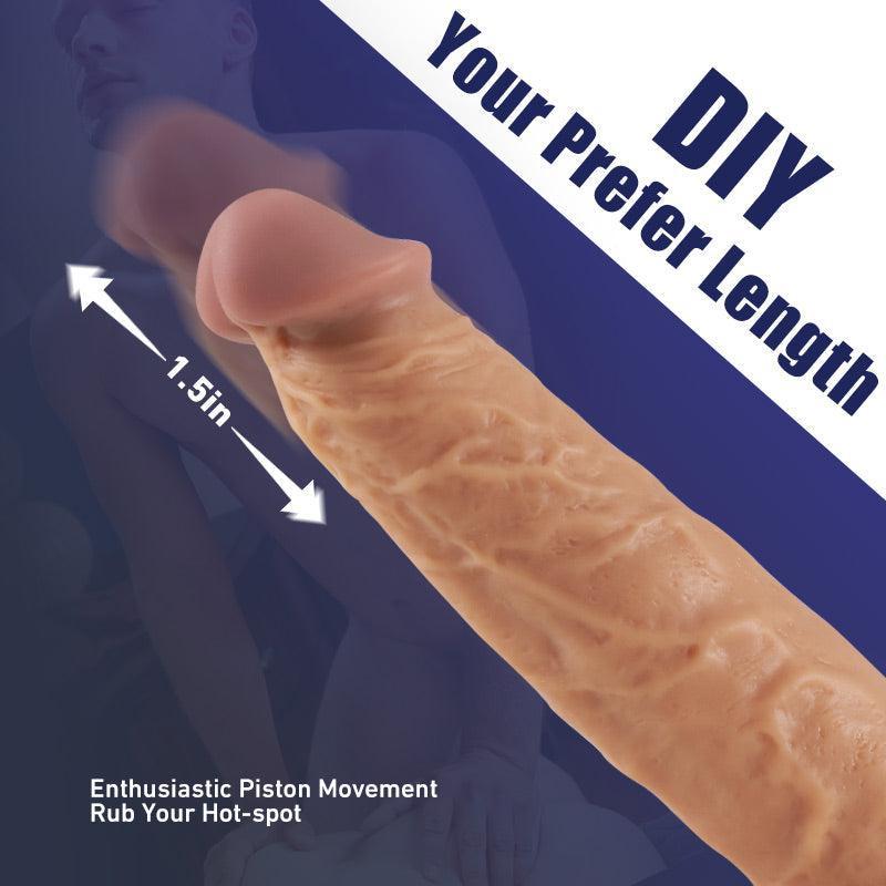 8.6-Inch Remote 3 Functions Multiple Combination Lifelike Dildo - Xoxomoving