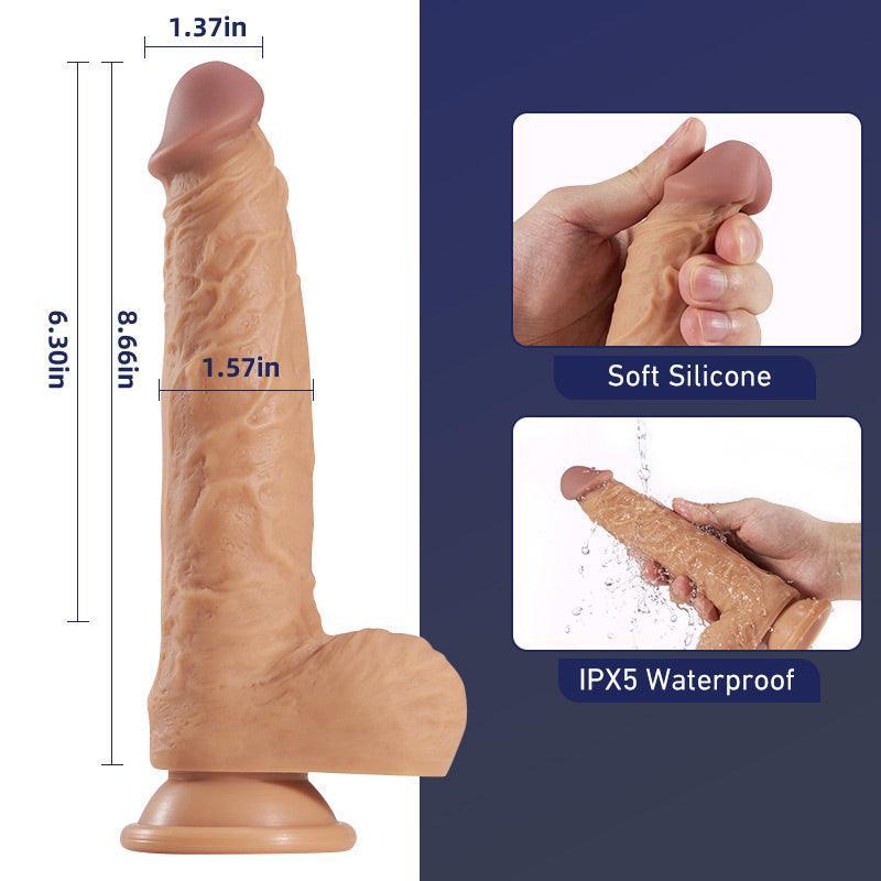 8.6-Inch Remote 3 Functions Multiple Combination Lifelike Dildo - Xoxomoving