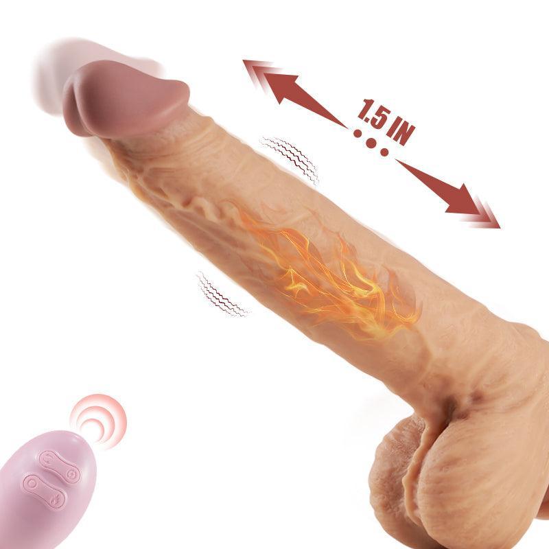 8.6-Inch Remote 3 Functions Multiple Combination Lifelike Dildo - Xoxomoving