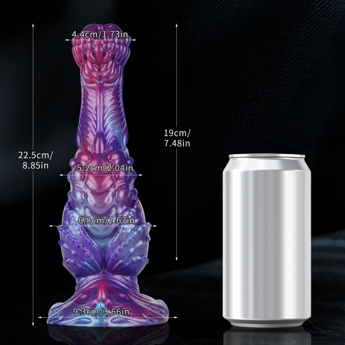 8 Inch Fantasy Monster Flared Horse Dildo with Knot Xoxomoving