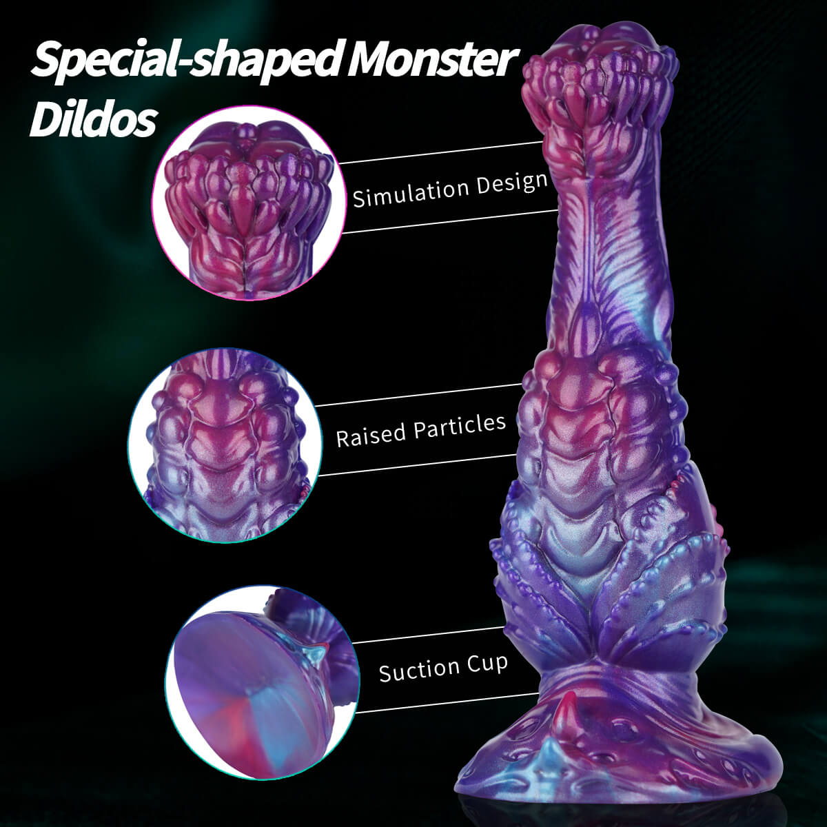 8 Inch Fantasy Monster Flared Horse Dildo with Knot Xoxomoving