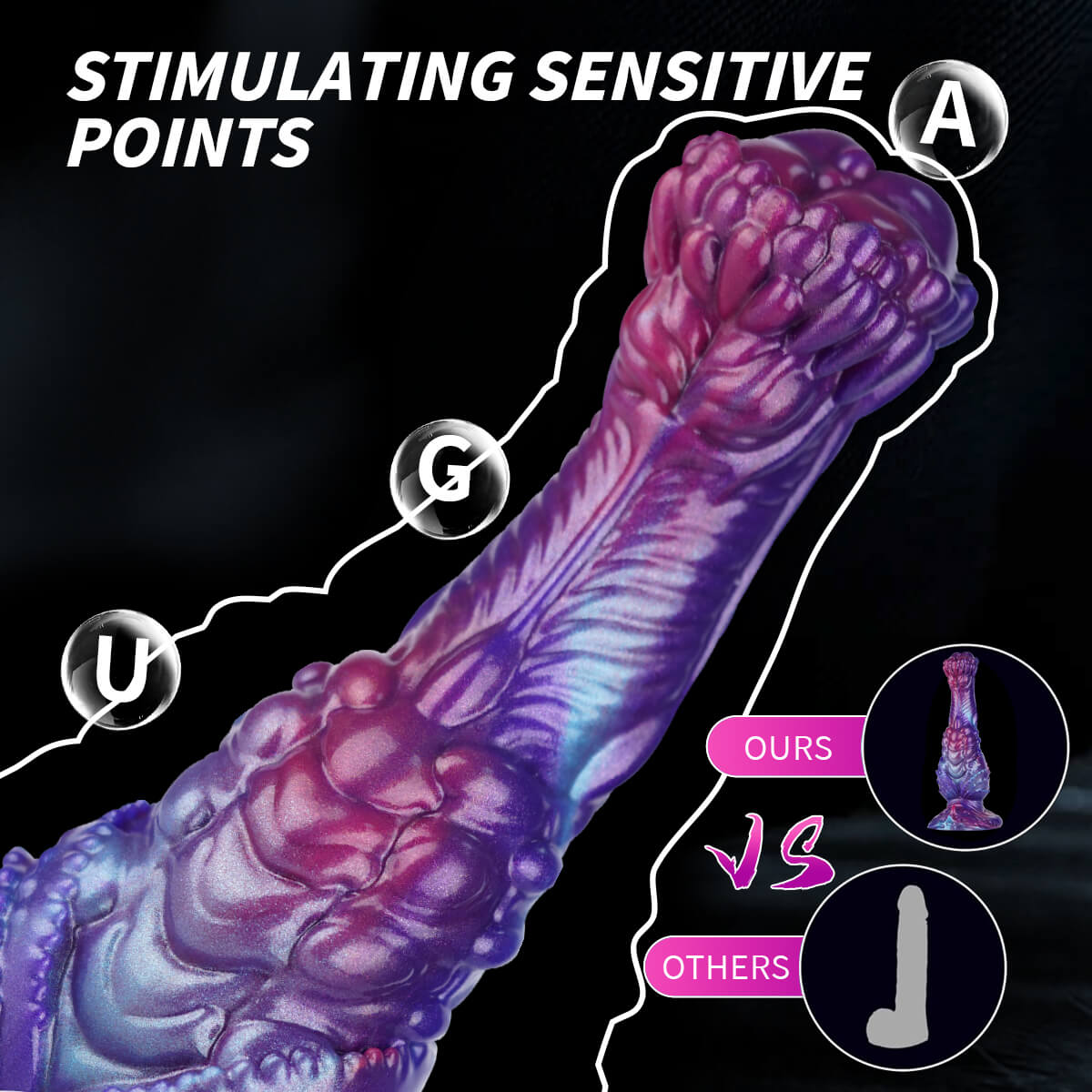 8 Inch Fantasy Monster Flared Horse Dildo with Knot Xoxomoving