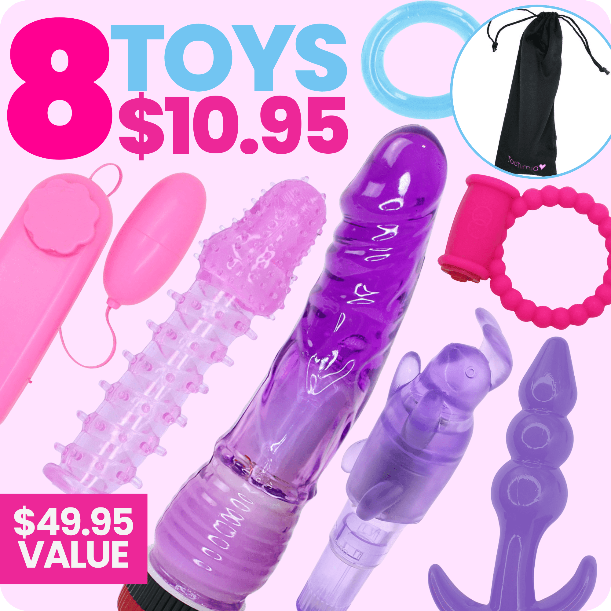 8 Toys $10.95: Includes 4 Vibrating Toys! Add To Your Cart - Xoxomoving