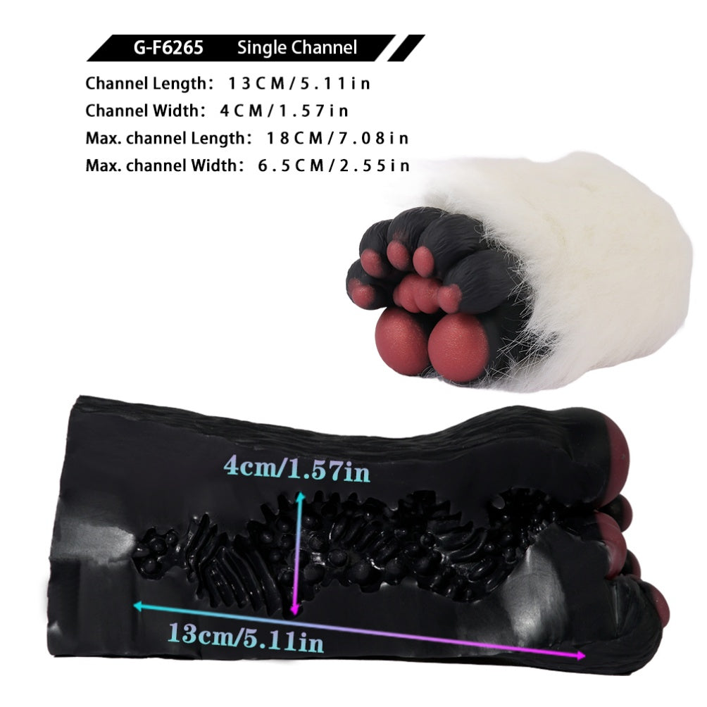 Bear Paw Fantasy Pocket Pussy - Realistic Furry Animal Pussies Detachable Hair Penis Masturbator Xoxomoving