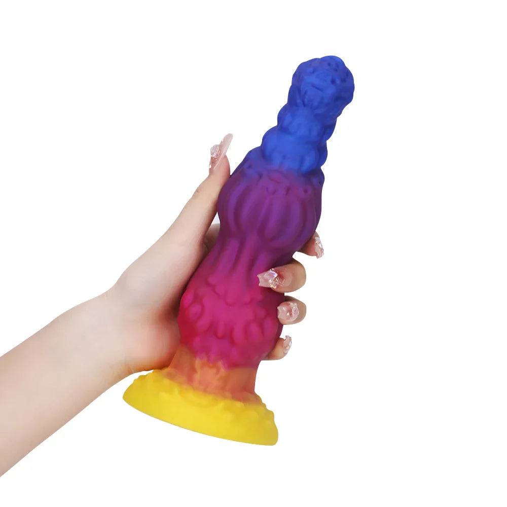 13 Inch Gradient Fantasy Monster Knot Dildo DOG KNOT LUXE
