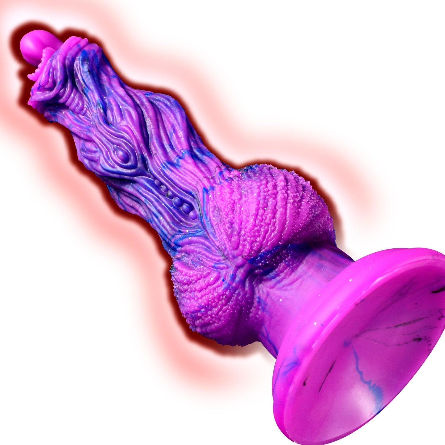 Fantasy Textured Silicone Alien Dog Knot Dildo Xoxomoving