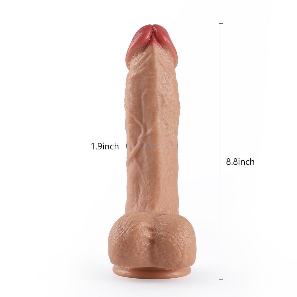 9.4-Inch Remote Control 20-Frequency Rotating Vibrating 9.4 Inch Dildo - Xoxomoving