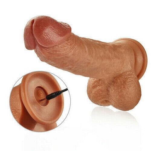 9-Inch Realistic Dildo - Powerful Vibrating Remote Control - Xoxomoving