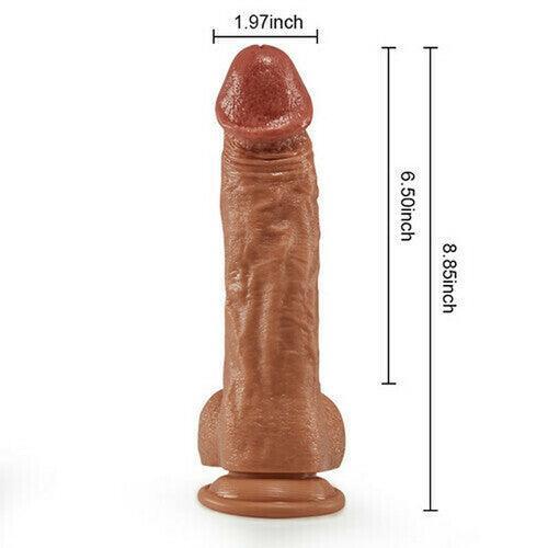 9-Inch Realistic Dildo - Powerful Vibrating Remote Control - Xoxomoving