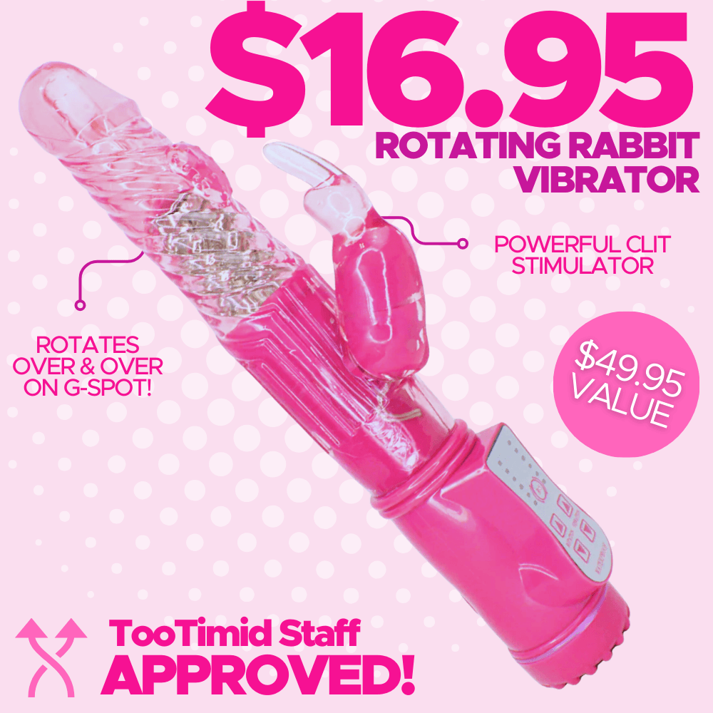 9 Inch Rotating Orgasm Rabbit in Pink - Xoxomoving