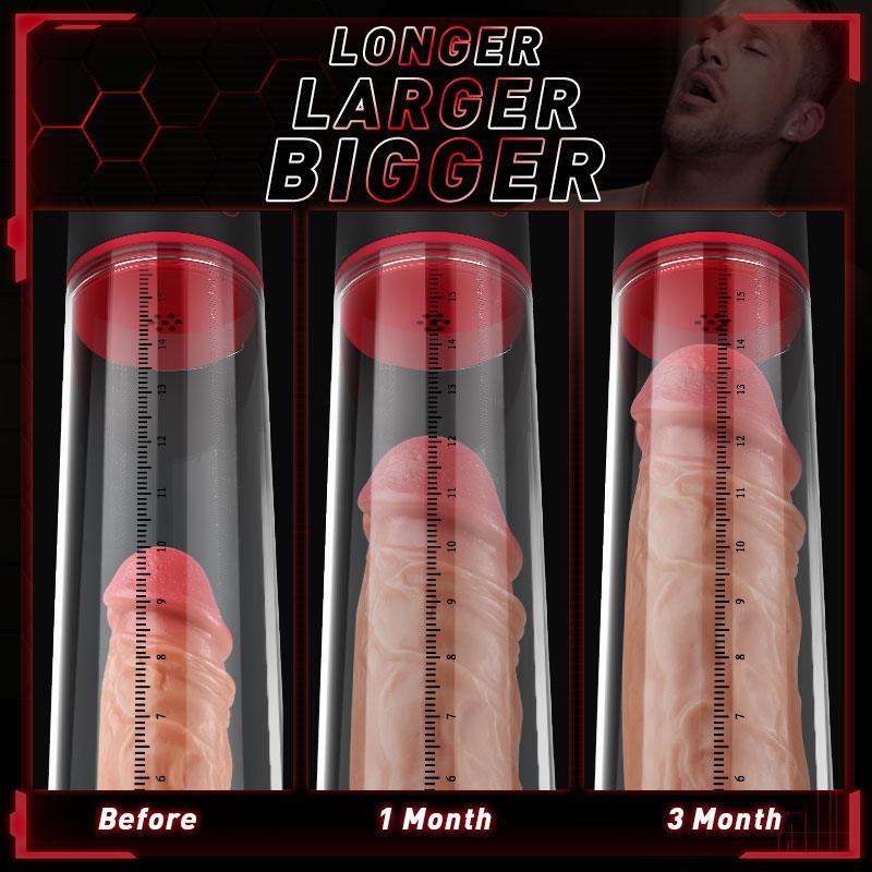 9 Vibrating 9 Sucking Transparent Penis Enlargement Pump - Xoxomoving