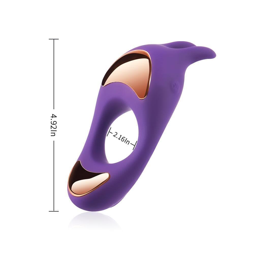 9 Vibrating Rabbit Silicone Multifunctional Cock Ring - Xoxomoving