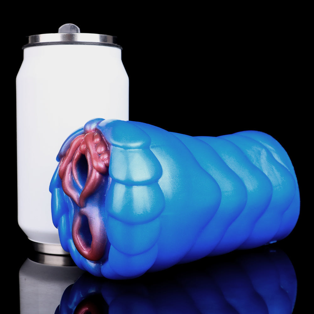 Fantasy Beast Pocket Pussy Male Sex Toy - Vibrating Bullet Dual Vaginal Penis Masturbator Xoxomoving