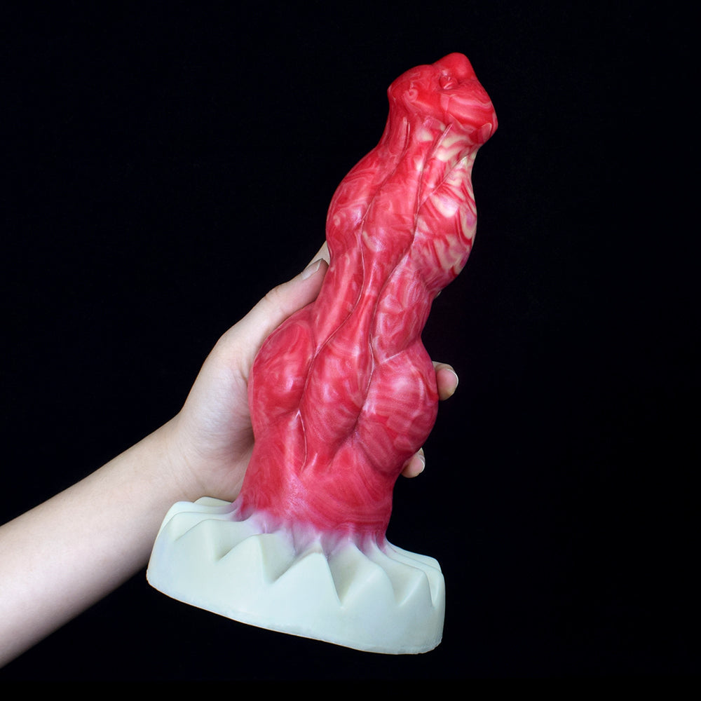 9 Inch Double Knot Red Dog Dildo Xoxomoving