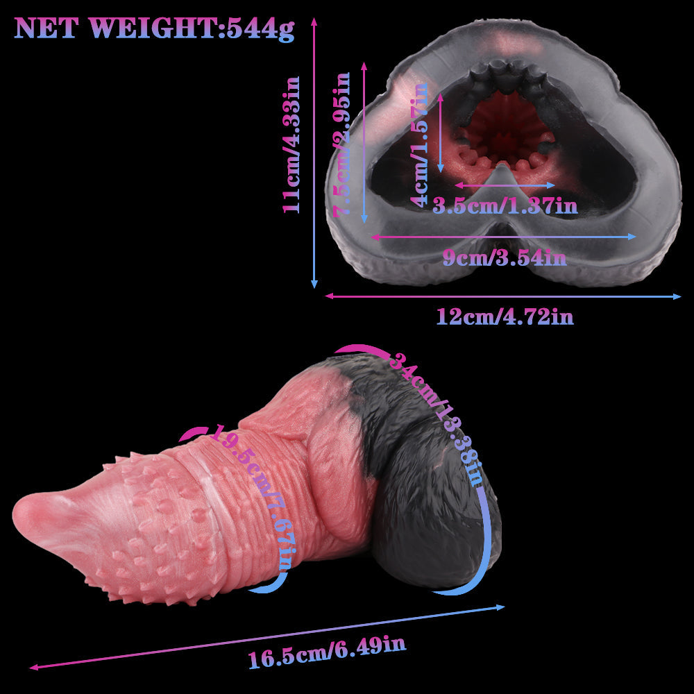 Fantasy Pocket Pussy Penis Sleeve - Knotted Dildo Dual-action Male Masturbator Xoxomoving