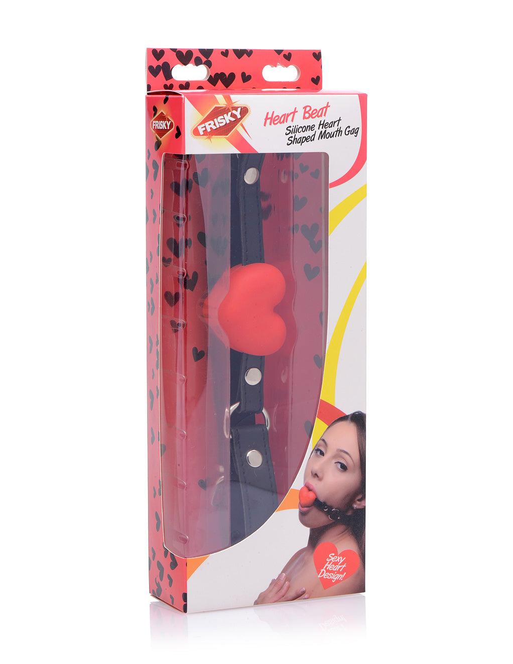 XR Brands Gag Silicone Heart Red - Xoxomoving