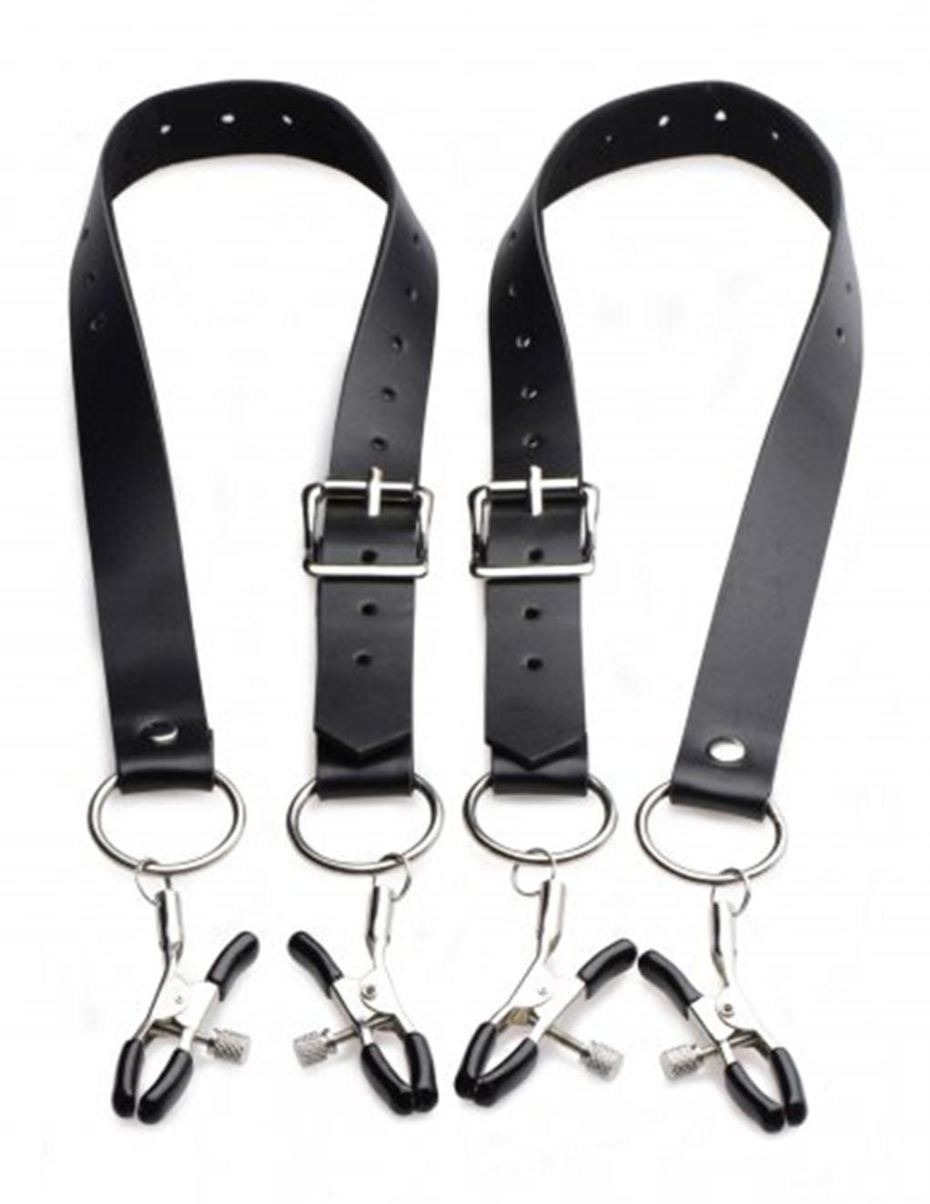 Master Series Labia Spreader Straps with Clamps - Xoxomoving