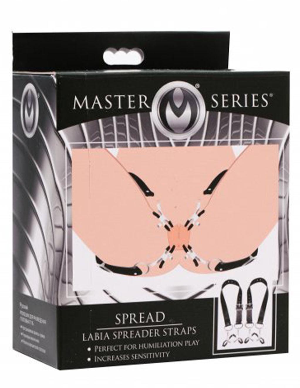 Master Series Labia Spreader Straps with Clamps - Xoxomoving