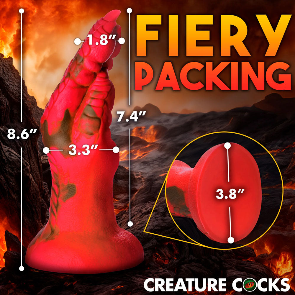XR Brands Creature Cocks Demon Claw Fisting Fantasy Silicone Dildo Red 21.8cm XR Brands