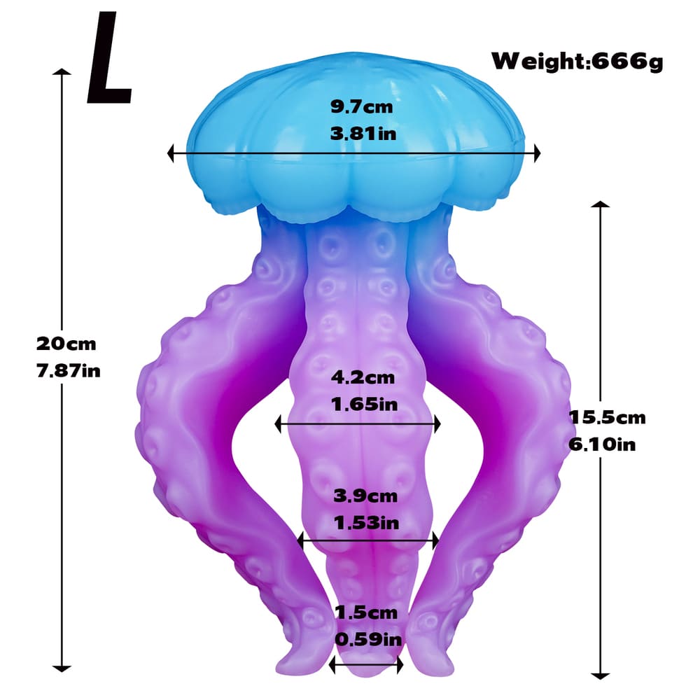 Aurellia - Jellyfish Fantasy Anal Plug - Glow in The Dark Tentacle Toy