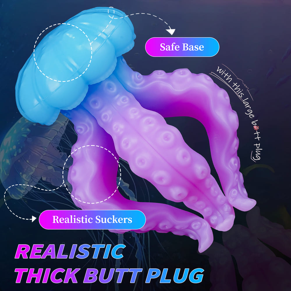 Aurellia - Jellyfish Fantasy Anal Plug - Glow in The Dark Tentacle Toy