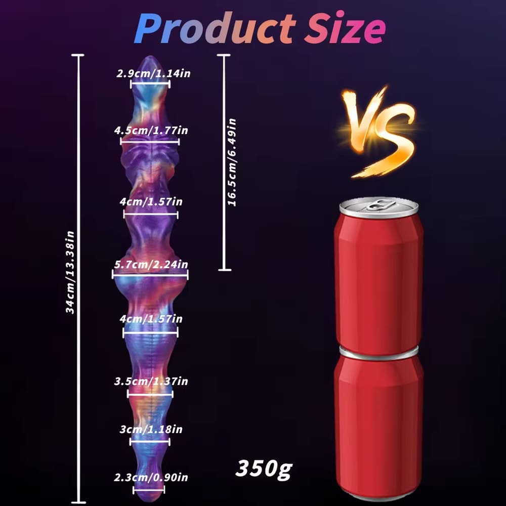 Dual Heads Knotted Dildo - Silicone Sex Toy Xoxomoving