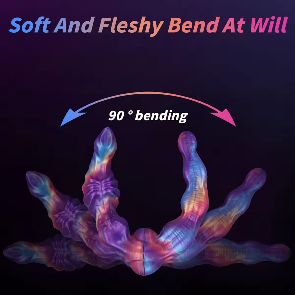 Dual Heads Knotted Dildo - Silicone Sex Toy Xoxomoving