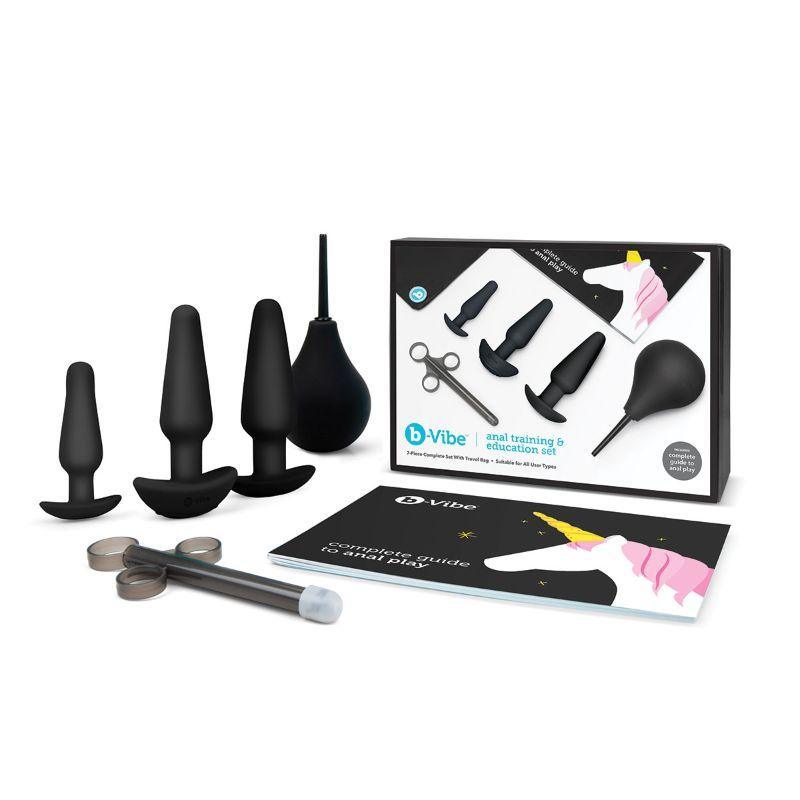 b-Vibe Anal Training and Education Set - Black - Xoxomoving