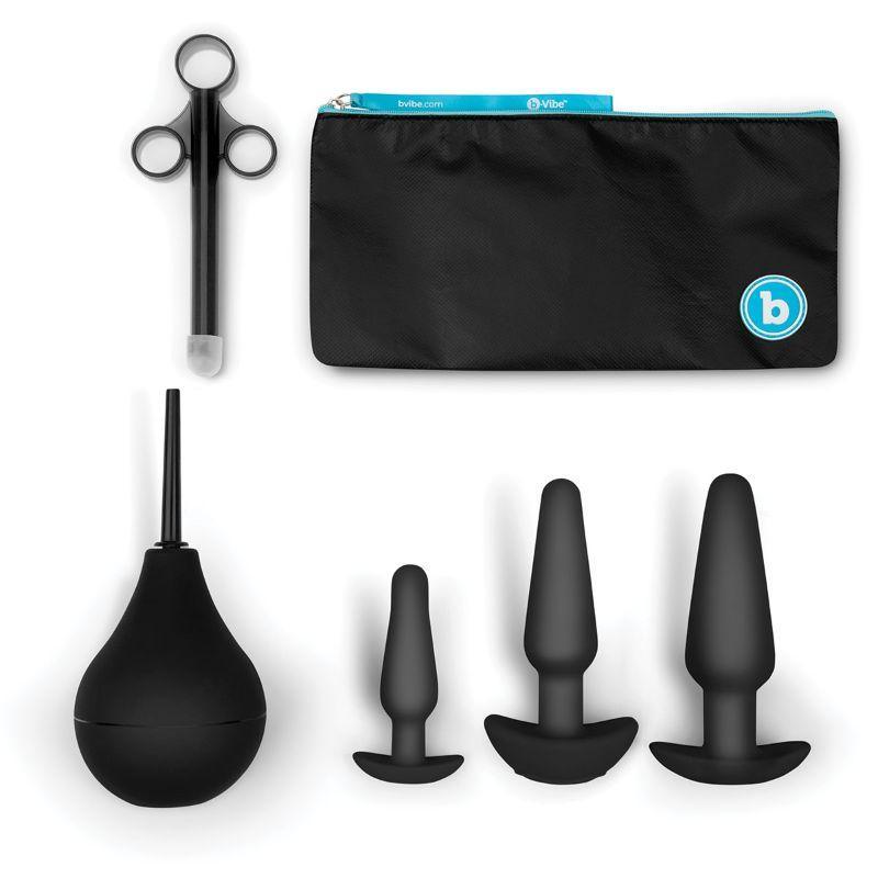 b-Vibe Anal Training and Education Set - Black - Xoxomoving