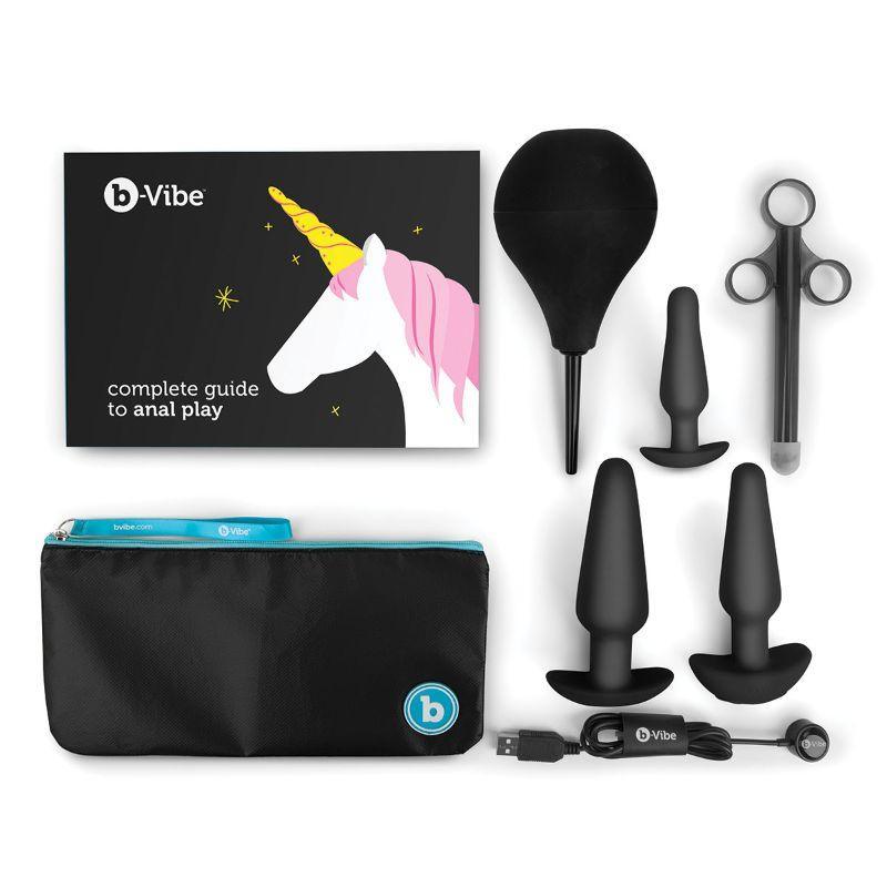 b-Vibe Anal Training and Education Set - Black - Xoxomoving