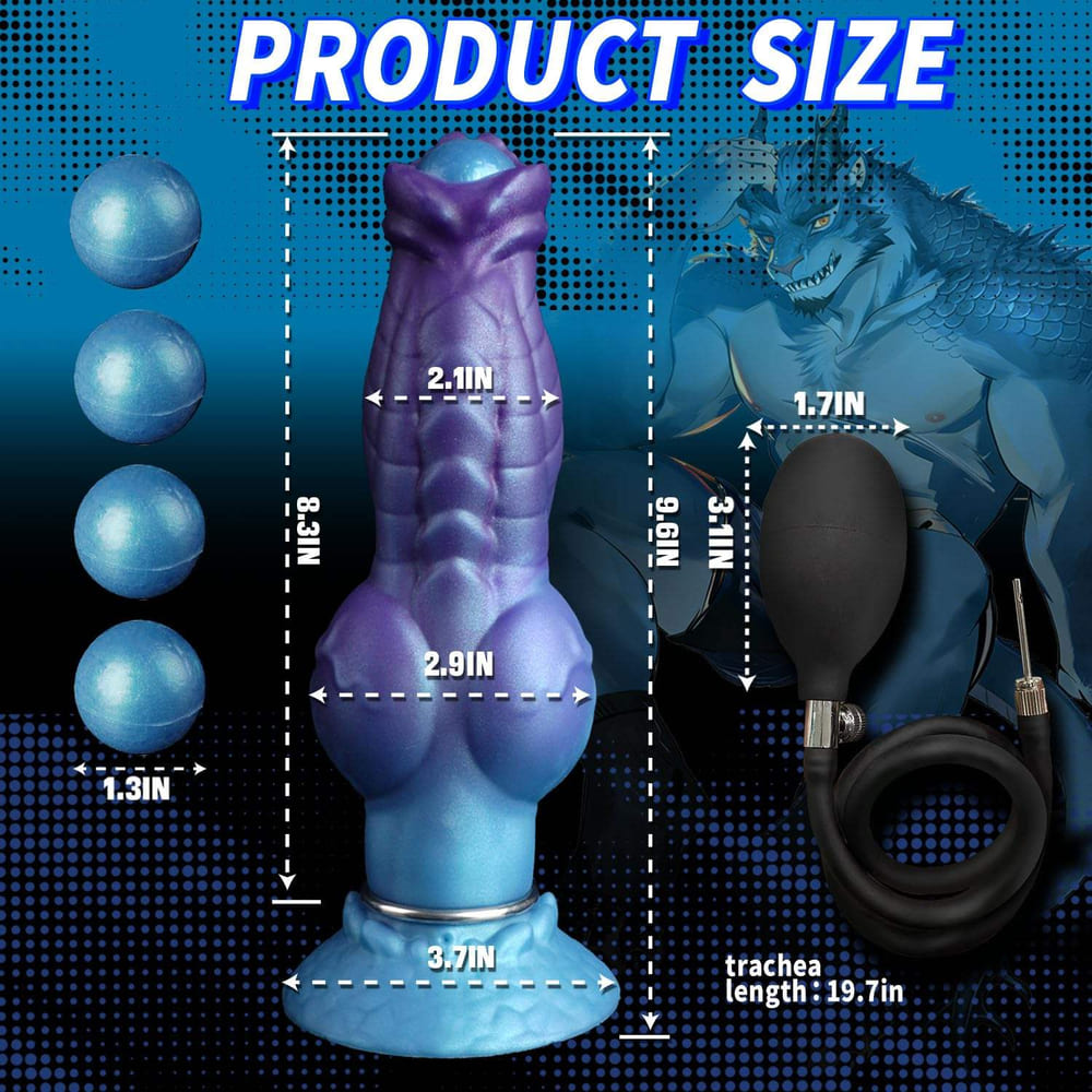 9.6 Inch Silicone Fantasy Ovipositor Dildo