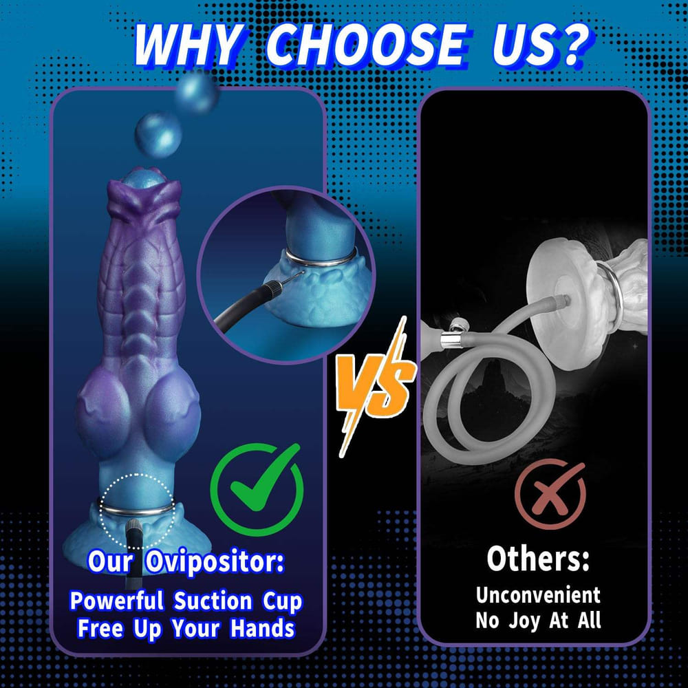 9.6 Inch Silicone Fantasy Ovipositor Dildo